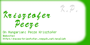 krisztofer pecze business card